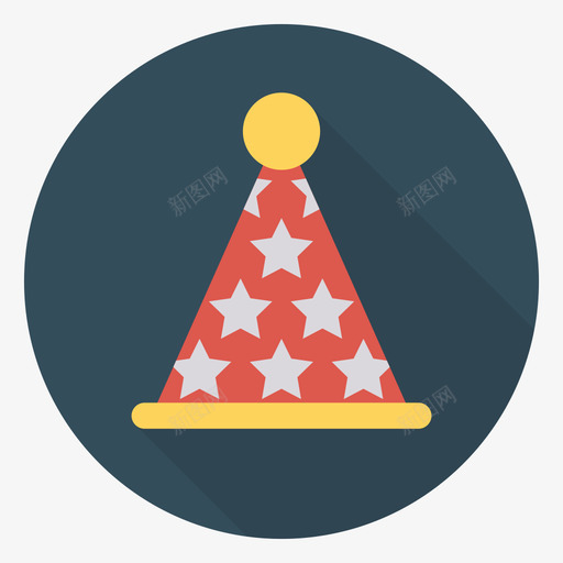派对帽马戏团75圆形图标svg_新图网 https://ixintu.com 圆形 派对 马戏团