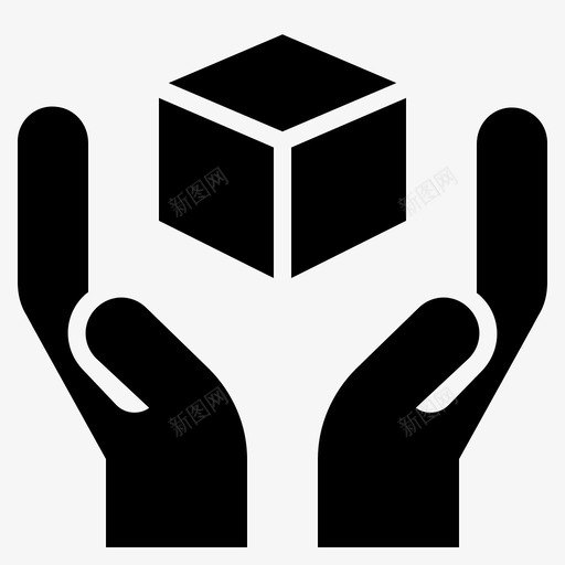 小心轻放手包装图标svg_新图网 https://ixintu.com 包装 包装符号 小心轻放 手