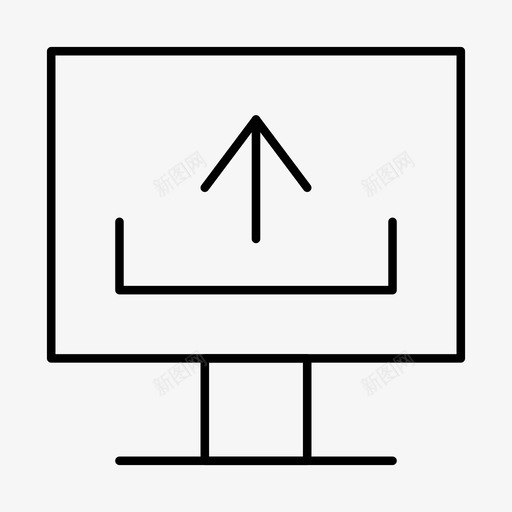 计算机监视器上传图标svg_新图网 https://ixintu.com 上传 监视器 计算机 计算机设备电子细线集78