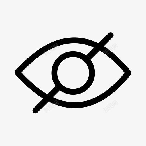 瞎的看见的看不见的图标svg_新图网 https://ixintu.com 看不见 看见 瞎的 细线