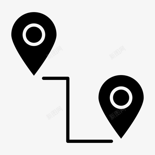 距离跟踪位置跟踪跟踪字形图标svg_新图网 https://ixintu.com 位置跟踪 距离跟踪 跟踪字形