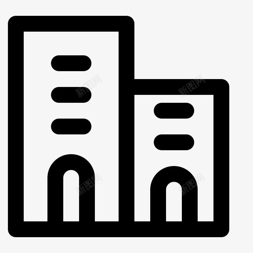 办公楼住宅商业和金融图标svg_新图网 https://ixintu.com 住宅 办公楼 商业 金融