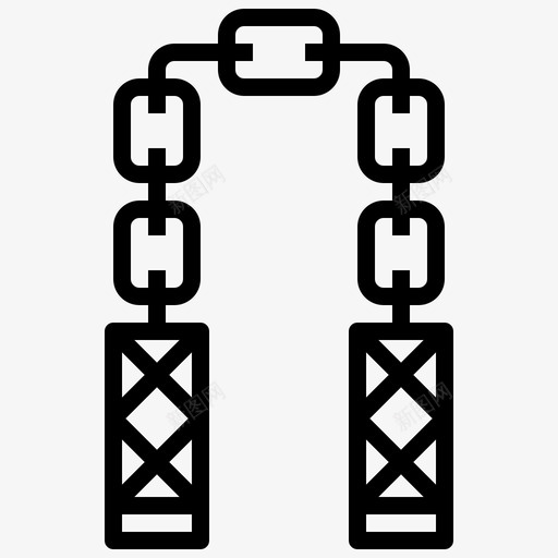 Nunchaku忍者Turtles3线性图标svg_新图网 https://ixintu.com Nunchaku 忍者Turtles3 线性
