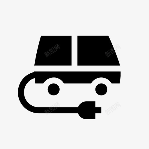 电动汽车建筑图标svg_新图网 https://ixintu.com 公共 公共服务 填充 建筑 现代 电动汽车 设施 设计