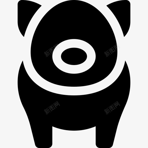 猪动物82填充图标svg_新图网 https://ixintu.com 动物82 填充 猪