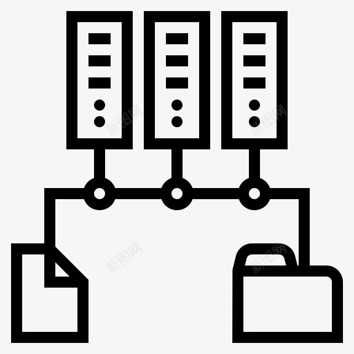 服务器软件开发线性图标svg_新图网 https://ixintu.com 服务器 线性 软件开发