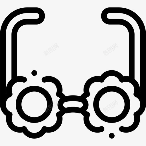 眼镜嬉皮士15直线型图标svg_新图网 https://ixintu.com 嬉皮士 直线 眼镜 线型