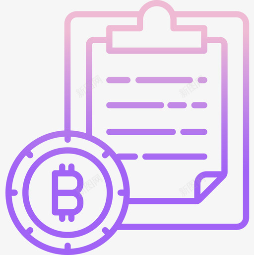 剪贴板比特币加密货币6轮廓渐变图标svg_新图网 https://ixintu.com 剪贴板 加密 比特 渐变 货币 轮廓
