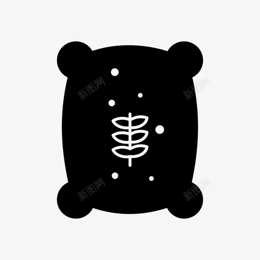 面粉袋食品谷物袋图标svg_新图网 https://ixintu.com 字形图标 谷物袋 面粉袋 食品