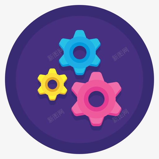 圆齿轮信息图表3图标svg_新图网 https://ixintu.com 信息 图表 齿轮