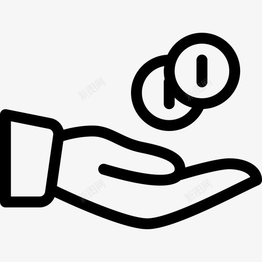 得到钱生意硬币图标svg_新图网 https://ixintu.com 付款 得到钱 生意 硬币