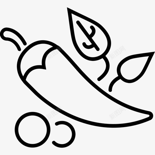 辣椒智利调味料图标svg_新图网 https://ixintu.com 一般 智利 种子 调味料 辣椒 香料