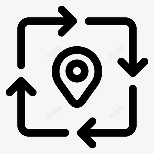 迷路箭头漫游图标svg_新图网 https://ixintu.com 导航 漫游 箭头 迷路