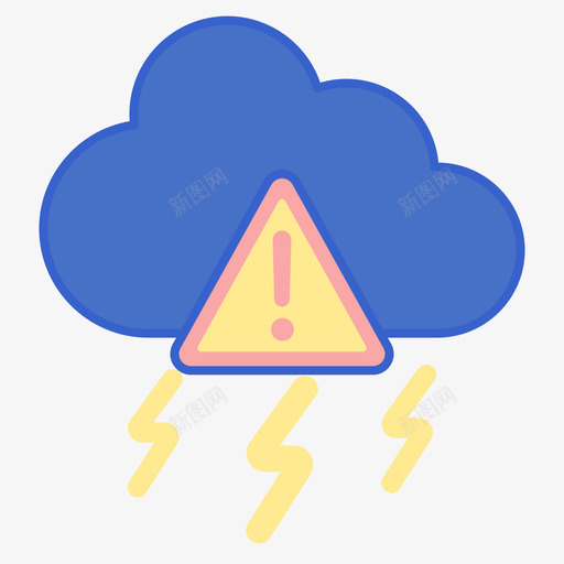 警报221号天气线性颜色图标svg_新图网 https://ixintu.com 221号天气 线性颜色 警报