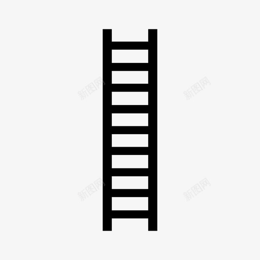 梯子施工应急图标svg_新图网 https://ixintu.com 安全 工作 工具 应急 施工 梯子