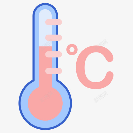221天气温度计线性颜色图标svg_新图网 https://ixintu.com 221天气温度计 线性颜色