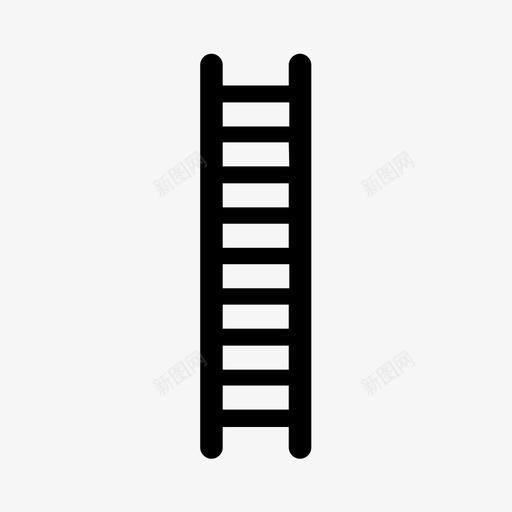 梯子施工应急图标svg_新图网 https://ixintu.com 安全 工作 工具 应急 施工 梯子