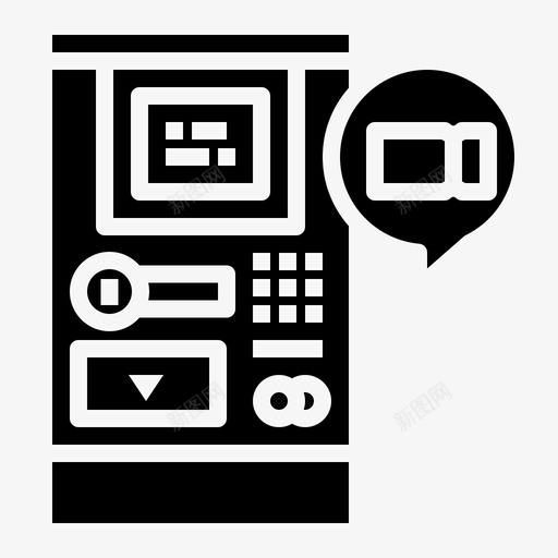 售票机通道地铁图标svg_新图网 https://ixintu.com 专用 公交 售票机 地下 地铁 通道