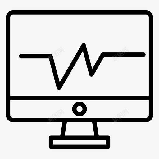 医疗节拍计算机图标svg_新图网 https://ixintu.com 医疗 屏幕 常规 监视器 线路 节拍 计算机