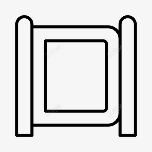 大门栏杆栅栏图标svg_新图网 https://ixintu.com 围栏 大门 栅栏 栏杆