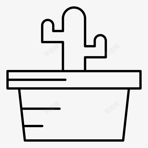 仙人掌大自然夏天图标svg_新图网 https://ixintu.com 仙人掌 夏天 大自然