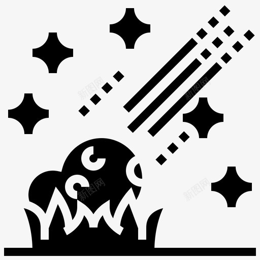 陨石空间174雕文图标svg_新图网 https://ixintu.com 空间 陨石 雕文