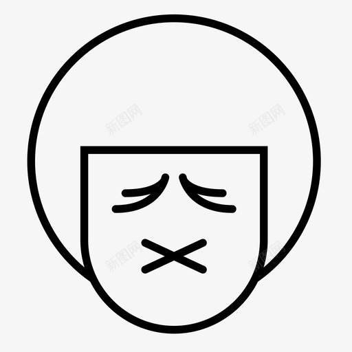 男孩表情头图标svg_新图网 https://ixintu.com 哑巴 头 悲伤 男孩 男孩表情1行 表情