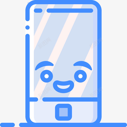 手机可爱的tech4蓝色图标svg_新图网 https://ixintu.com tech 可爱 手机 爱的 蓝色