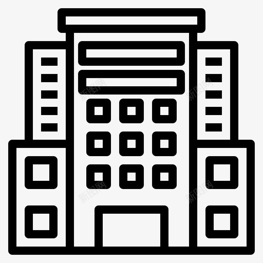 城市建设中心市中心图标svg_新图网 https://ixintu.com 中心 合作 团队 城市建设 市中心 建筑 成功 轮廓