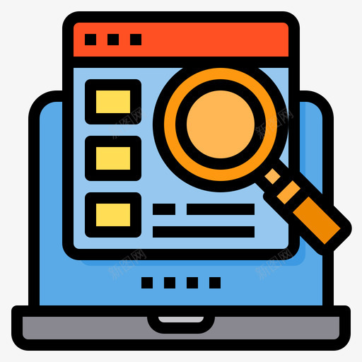 浏览器搜索25线性颜色图标svg_新图网 https://ixintu.com 搜索 浏览器 线性 颜色