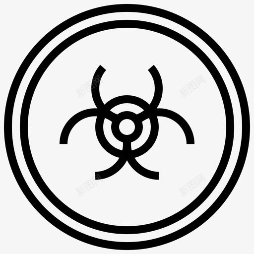 生物危害污染16线性图标svg_新图网 https://ixintu.com 污染16 生物危害 线性