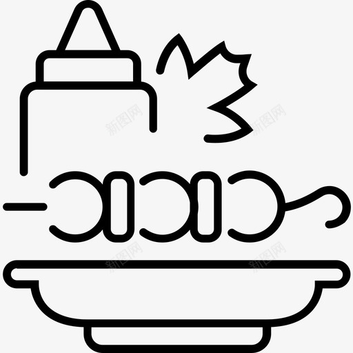 烤肉串咖啡馆菜图标svg_新图网 https://ixintu.com 咖啡馆 烤肉串 肉 菜 食物
