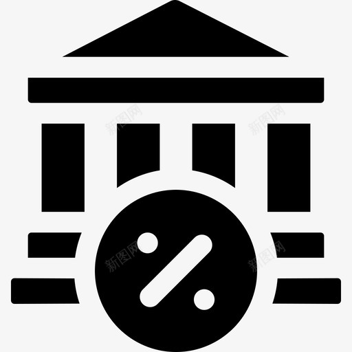 银行利率经济体54已填充图标svg_新图网 https://ixintu.com 已填充 经济体54 银行利率