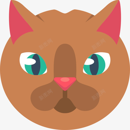 胖胖的猫的化身扁平的图标svg_新图网 https://ixintu.com 化身 扁平 胖胖的