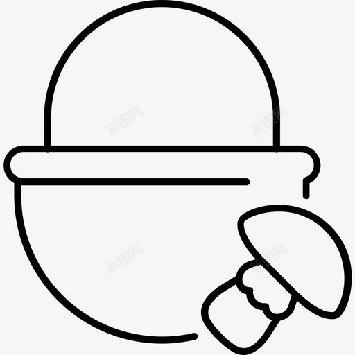 采蘑菇秋天篮子图标svg_新图网 https://ixintu.com 牛肝菌 秋天 篮子 蘑菇