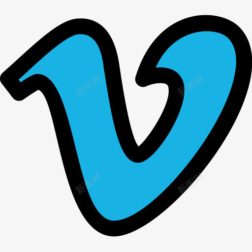 Vimeo社会标识1线性颜色图标svg_新图网 https://ixintu.com Vimeo 标识 社会 线性 颜色
