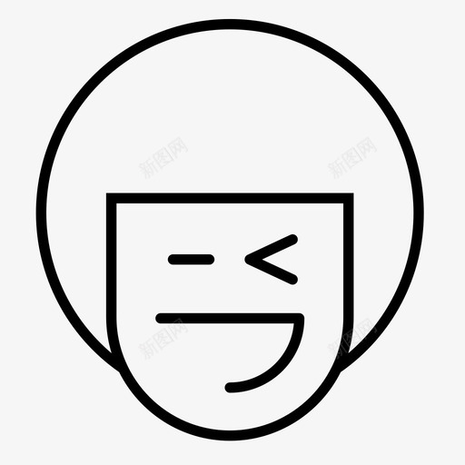男孩表情符号微笑图标svg_新图网 https://ixintu.com 微笑 男孩 男孩表情1行 眨眼 表情符号