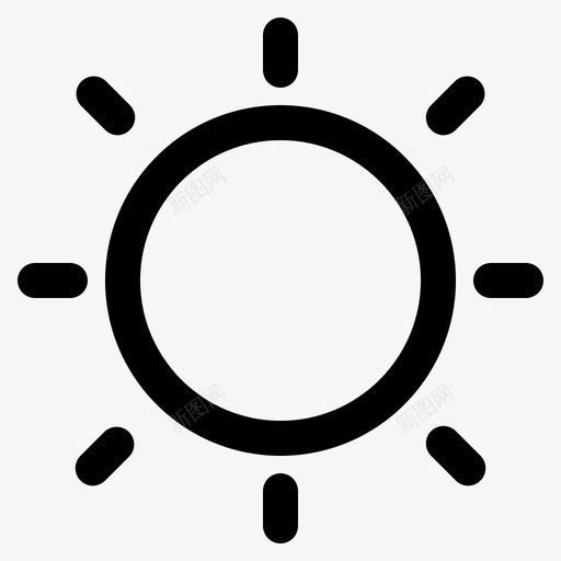 太阳气候预报图标svg_新图网 https://ixintu.com 天气 太阳 季节 气候 预报