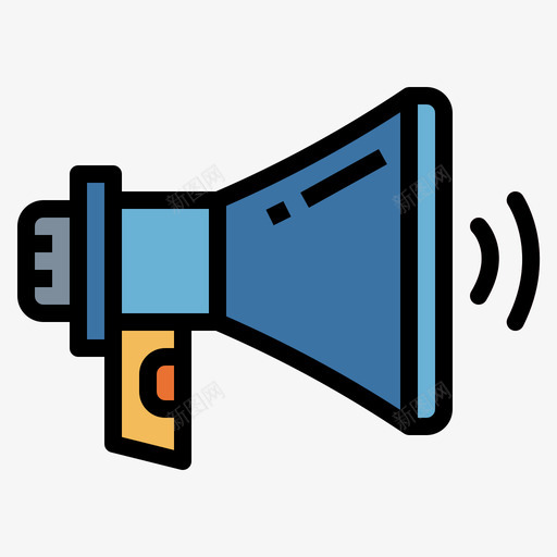 扩音器运行26线性颜色图标svg_新图网 https://ixintu.com 扩音器 线性 运行 颜色