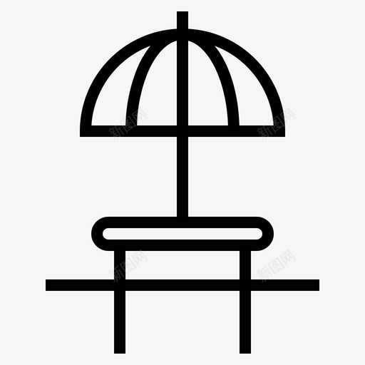 桌子海滩公园图标svg_新图网 https://ixintu.com 公园 旅游 桌子 概要 海滩 遮阳伞 餐厅