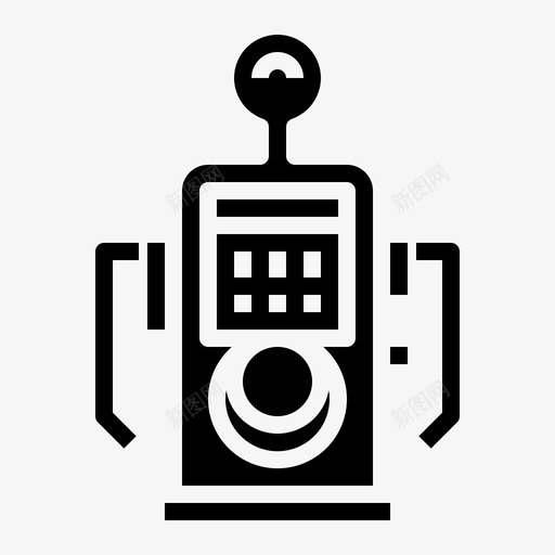 气泵装置泵气图标svg_新图网 https://ixintu.com 加油站 固体 工具 气泵 泵气 装置