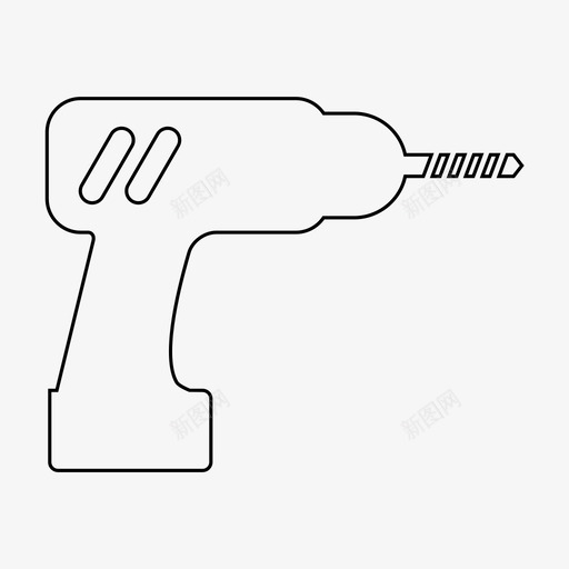钻头钻床电动工具图标svg_新图网 https://ixintu.com 工具 电动工具 钻头 钻床