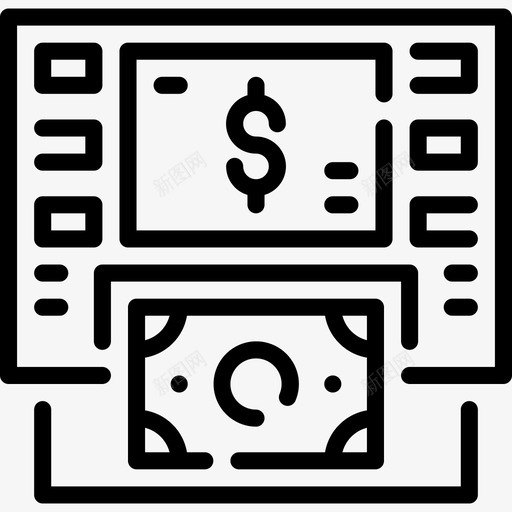 自动取款机货币兑换直拨图标svg_新图网 https://ixintu.com 兑换 取款机 直拨 自动 货币