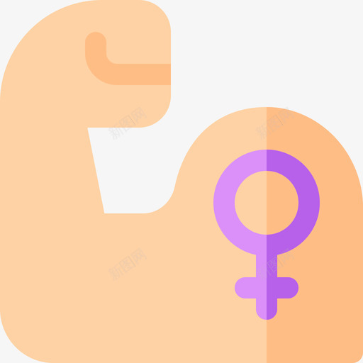 手臂女权主义17扁平图标svg_新图网 https://ixintu.com 女权主义 扁平 手臂
