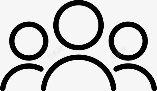 人社区朋友图标svg_新图网 https://ixintu.com 人 团体 团队 朋友 社区