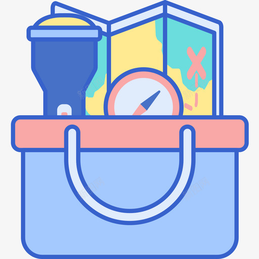 露营用品125线性颜色图标svg_新图网 https://ixintu.com 用品 线性 露营 颜色