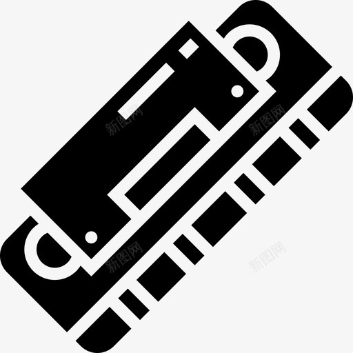 口琴乐器9字形图标svg_新图网 https://ixintu.com 乐器 口琴 字形