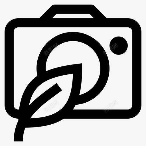 自然照相机树叶图标svg_新图网 https://ixintu.com 摄影 树叶 照相机 自然