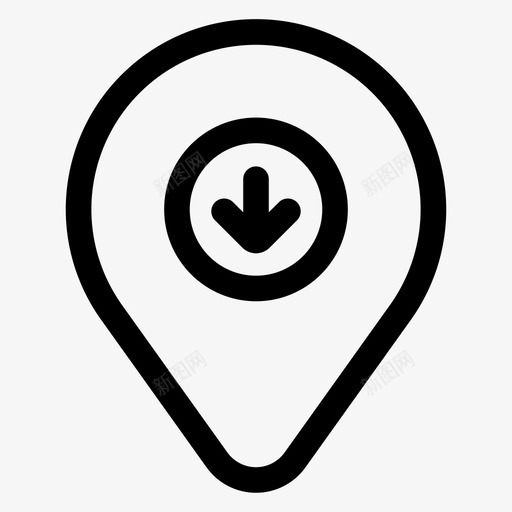 添加位置地理标记地图图标svg_新图网 https://ixintu.com 地图 地点 地理标记 导航 添加位置