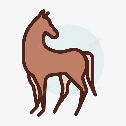 马骑马线性颜色图标svg_新图网 https://ixintu.com 线性 颜色 骑马